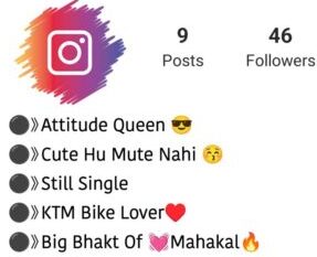 Attitude Instagram Bio Style