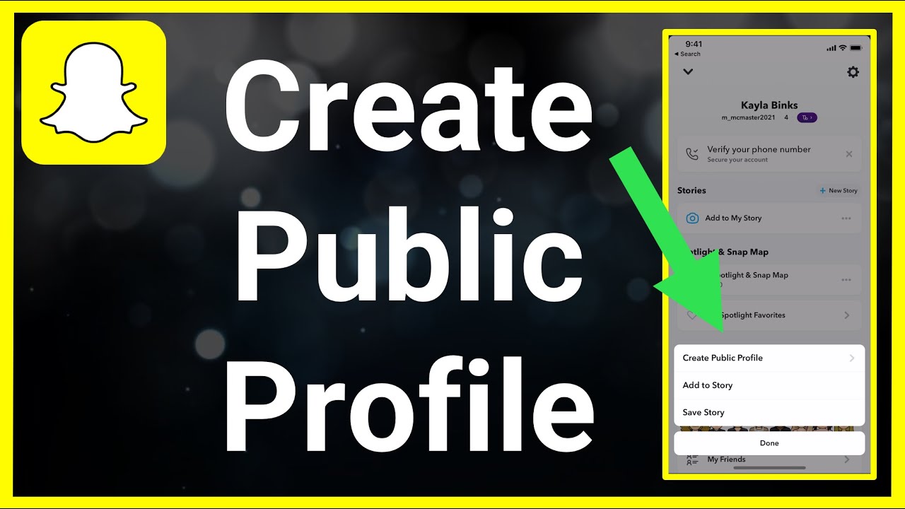 Make a Public Profile on Snap2